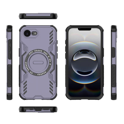 Apple iPhone 16e Butterfly Armor MagSafe Magnetic Ring Shockproof Protective Phone Case with Stand