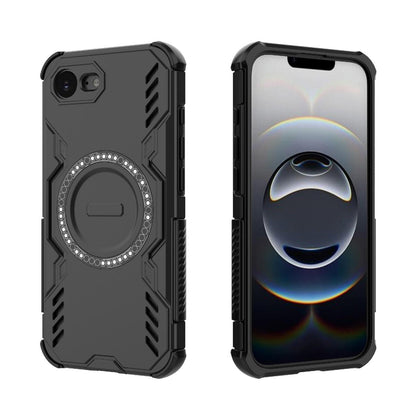 Apple iPhone 17e Butterfly Armor MagSafe Magnetic Ring Shockproof Protective Phone Case with Stand