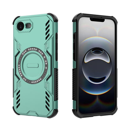 Apple iPhone 16e Butterfly Armor MagSafe Magnetic Ring Shockproof Protective Phone Case with Stand