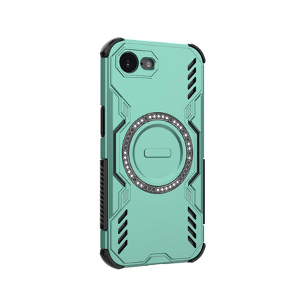 Apple iPhone 16e Butterfly Armor MagSafe Magnetic Ring Shockproof Protective Phone Case with Stand