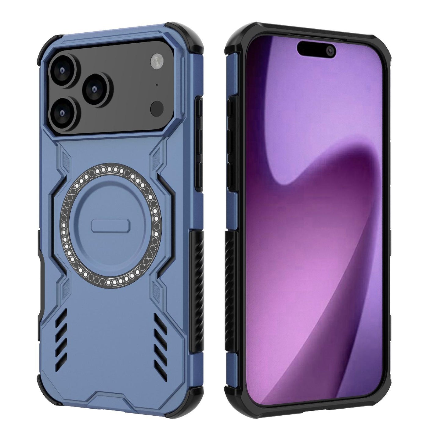 Apple iPhone 17 Pro Max Butterfly Armor MagSafe Magnetic Ring Shockproof Protective Phone Case with Stand