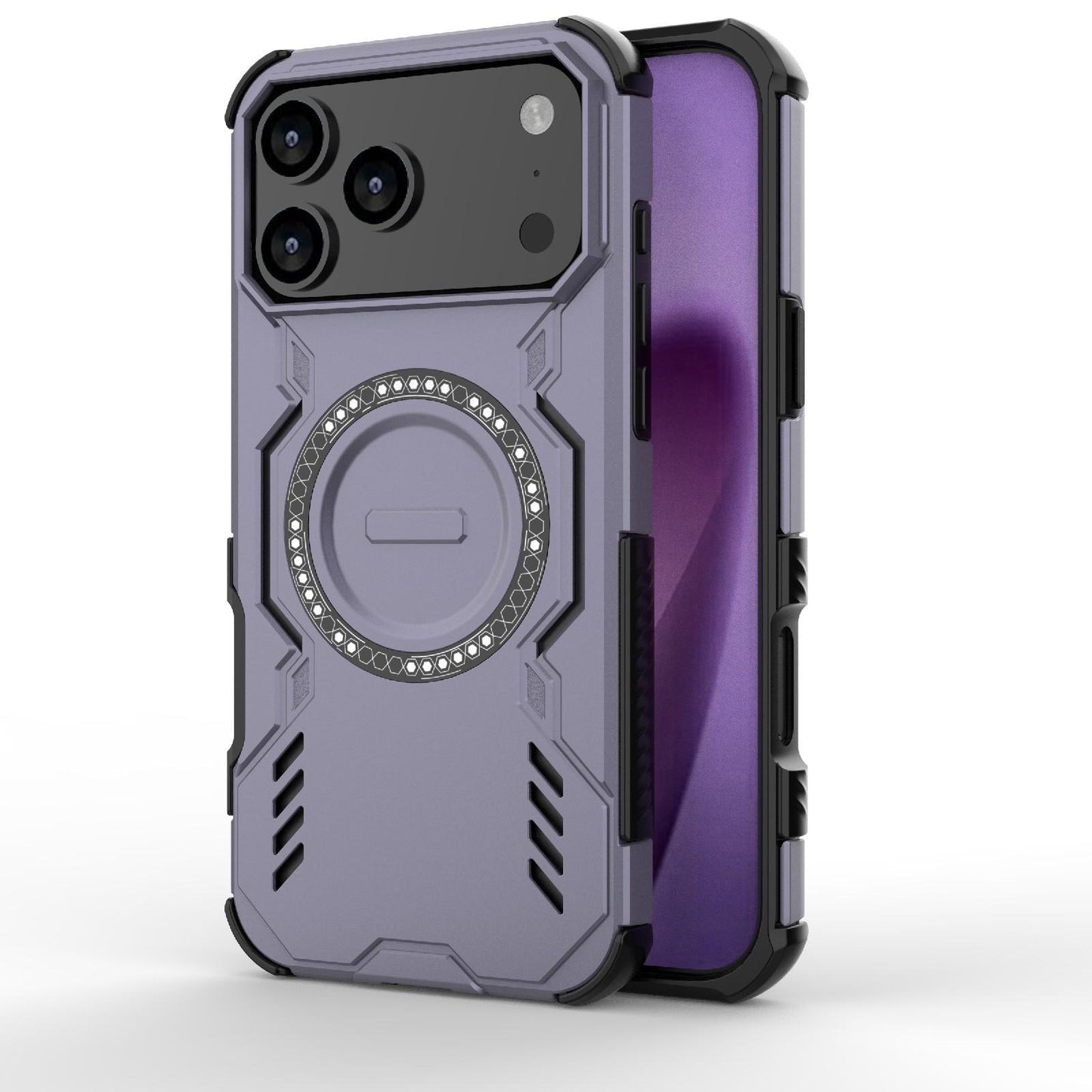 Apple iPhone 17 Pro Max Butterfly Armor MagSafe Magnetic Ring Shockproof Protective Phone Case with Stand