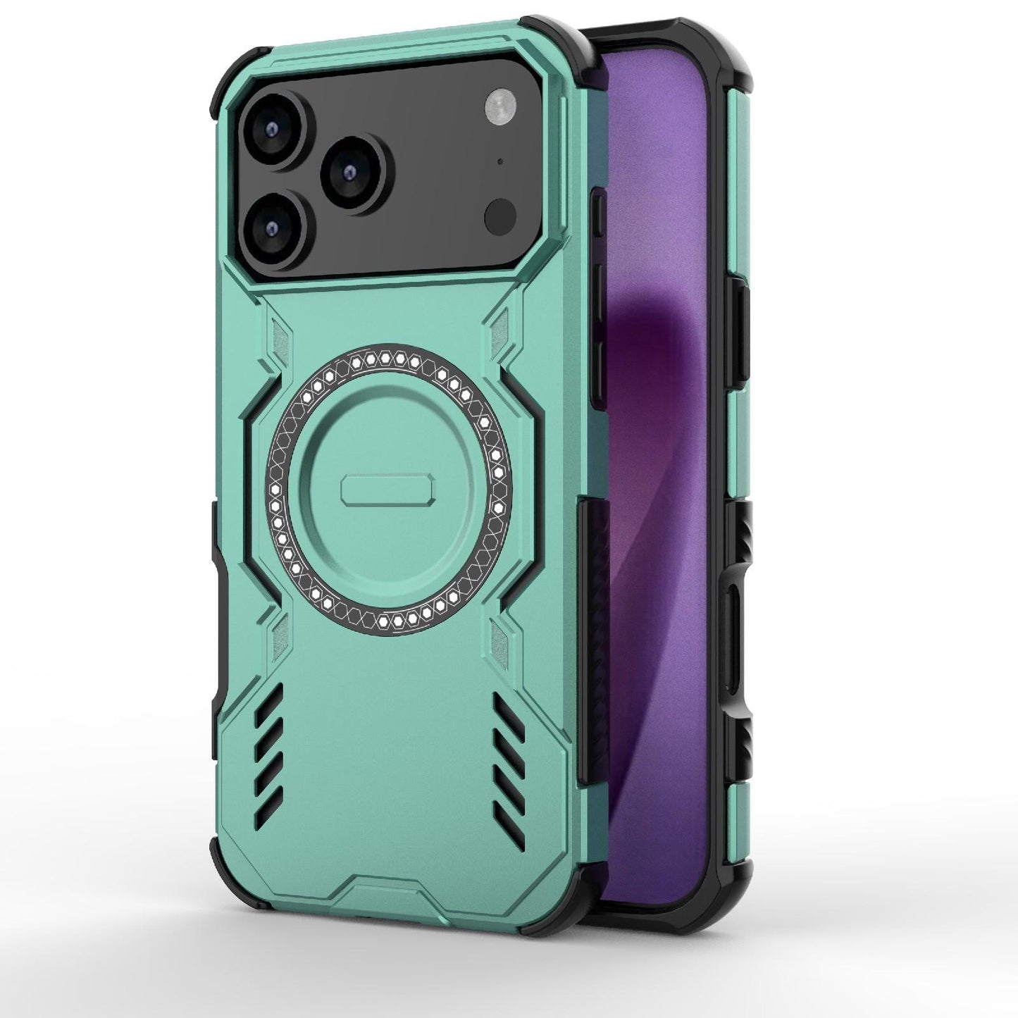 Apple iPhone 17 Pro Max Butterfly Armor MagSafe Magnetic Ring Shockproof Protective Phone Case with Stand