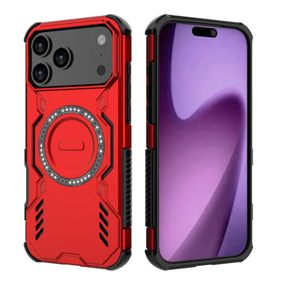 Apple iPhone 17 Pro Max Butterfly Armor MagSafe Magnetic Ring Shockproof Protective Phone Case with Stand