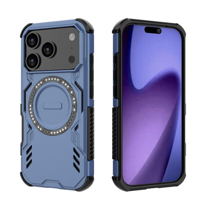 Apple iPhone 17 Pro Butterfly Armor MagSafe Magnetic Ring Shockproof Protective Phone Case with Stand