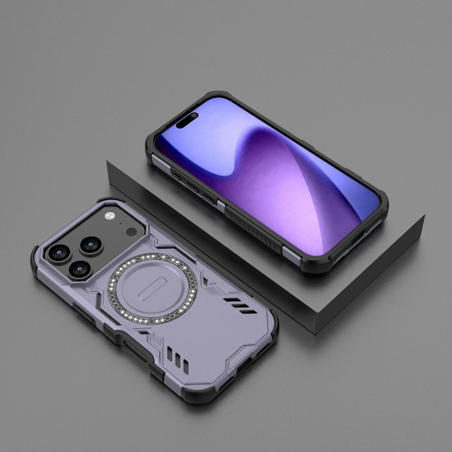 Apple iPhone 17 Pro Butterfly Armor MagSafe Magnetic Ring Shockproof Protective Phone Case with Stand