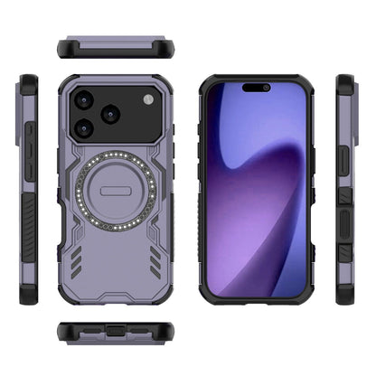 Apple iPhone 17 Pro Butterfly Armor MagSafe Magnetic Ring Shockproof Protective Phone Case with Stand