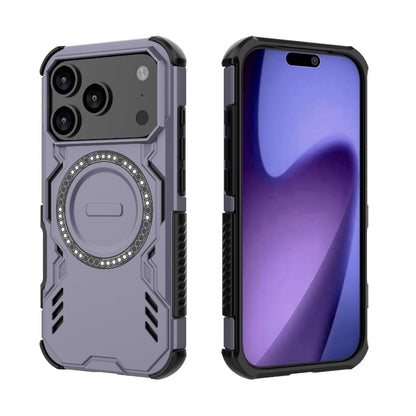 Apple iPhone 17 Pro Butterfly Armor MagSafe Magnetic Ring Shockproof Protective Phone Case with Stand
