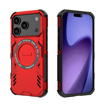 Apple iPhone 17 Pro Butterfly Armor MagSafe Magnetic Ring Shockproof Protective Phone Case with Stand