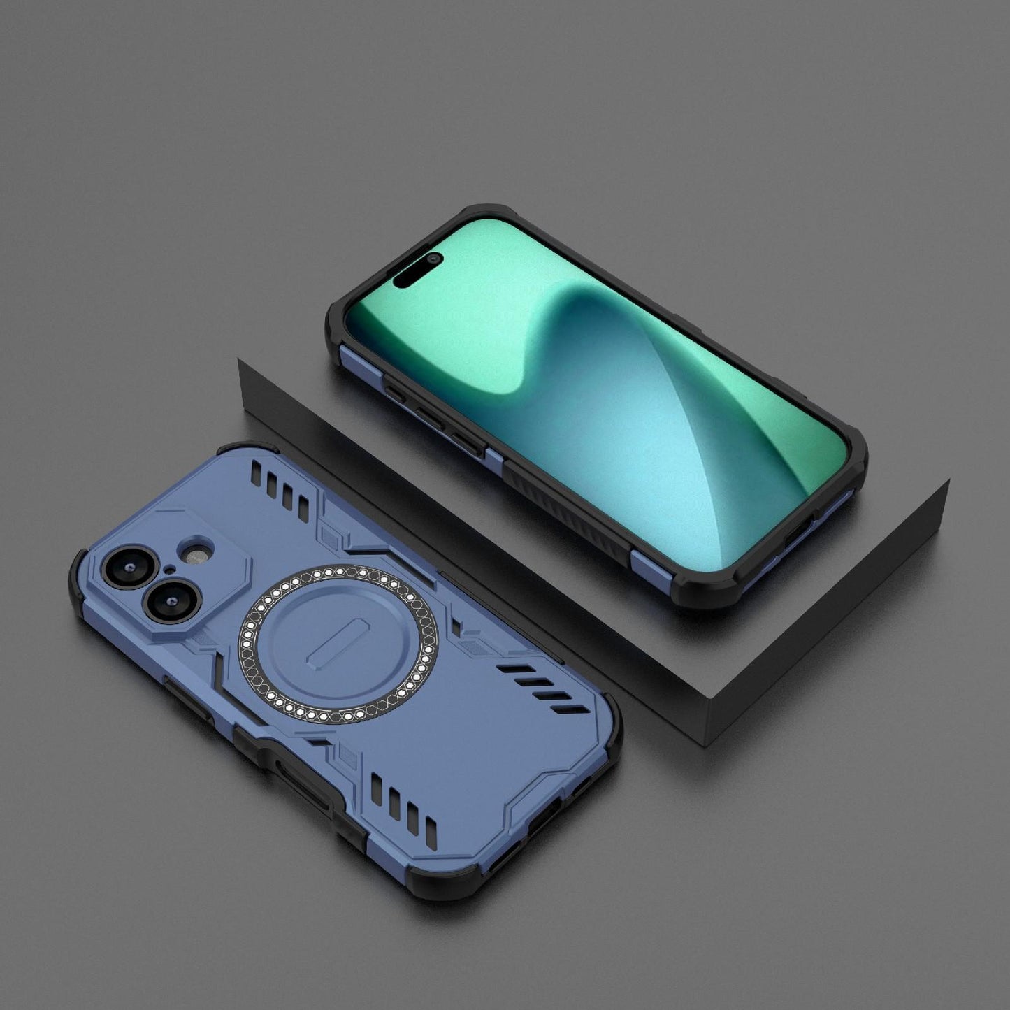 Apple iPhone 17 Butterfly Armor MagSafe Magnetic Ring Shockproof Protective Phone Case with Stand