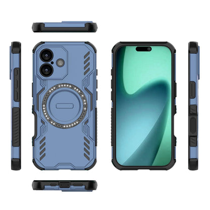 Apple iPhone 17 Butterfly Armor MagSafe Magnetic Ring Shockproof Protective Phone Case with Stand