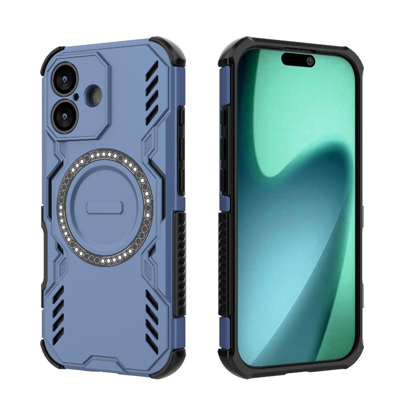 Apple iPhone 17 Butterfly Armor MagSafe Magnetic Ring Shockproof Protective Phone Case with Stand
