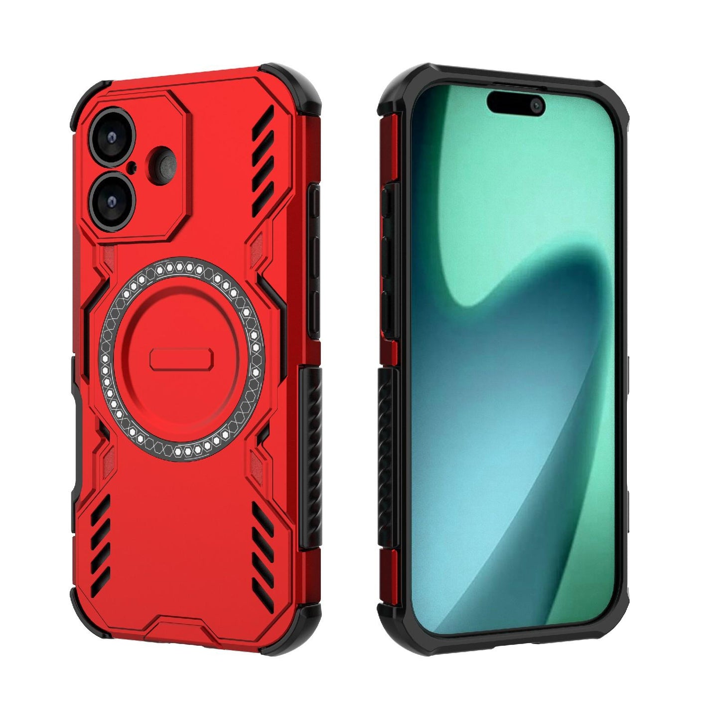 Apple iPhone 17 Butterfly Armor MagSafe Magnetic Ring Shockproof Protective Phone Case with Stand