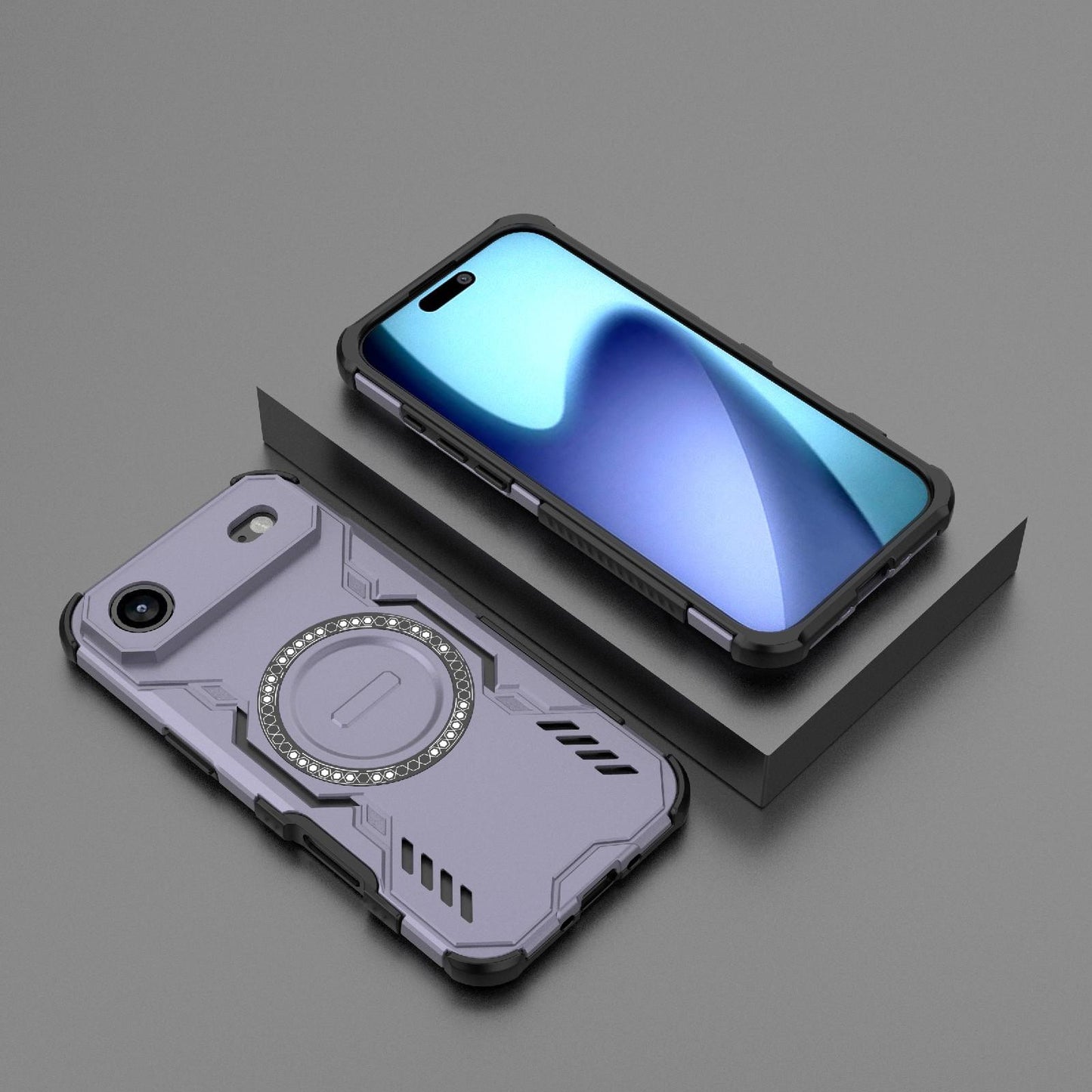 Apple iPhone Air Butterfly Armor MagSafe Magnetic Ring Shockproof Protective Phone Case with Stand