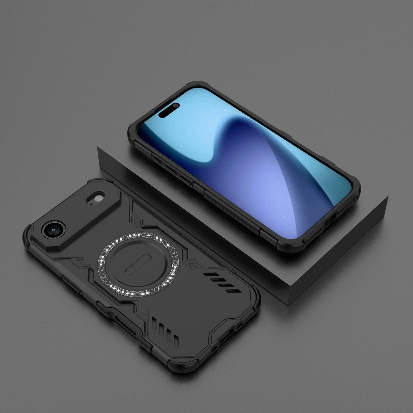 Apple iPhone Air Butterfly Armor MagSafe Magnetic Ring Shockproof Protective Phone Case with Stand