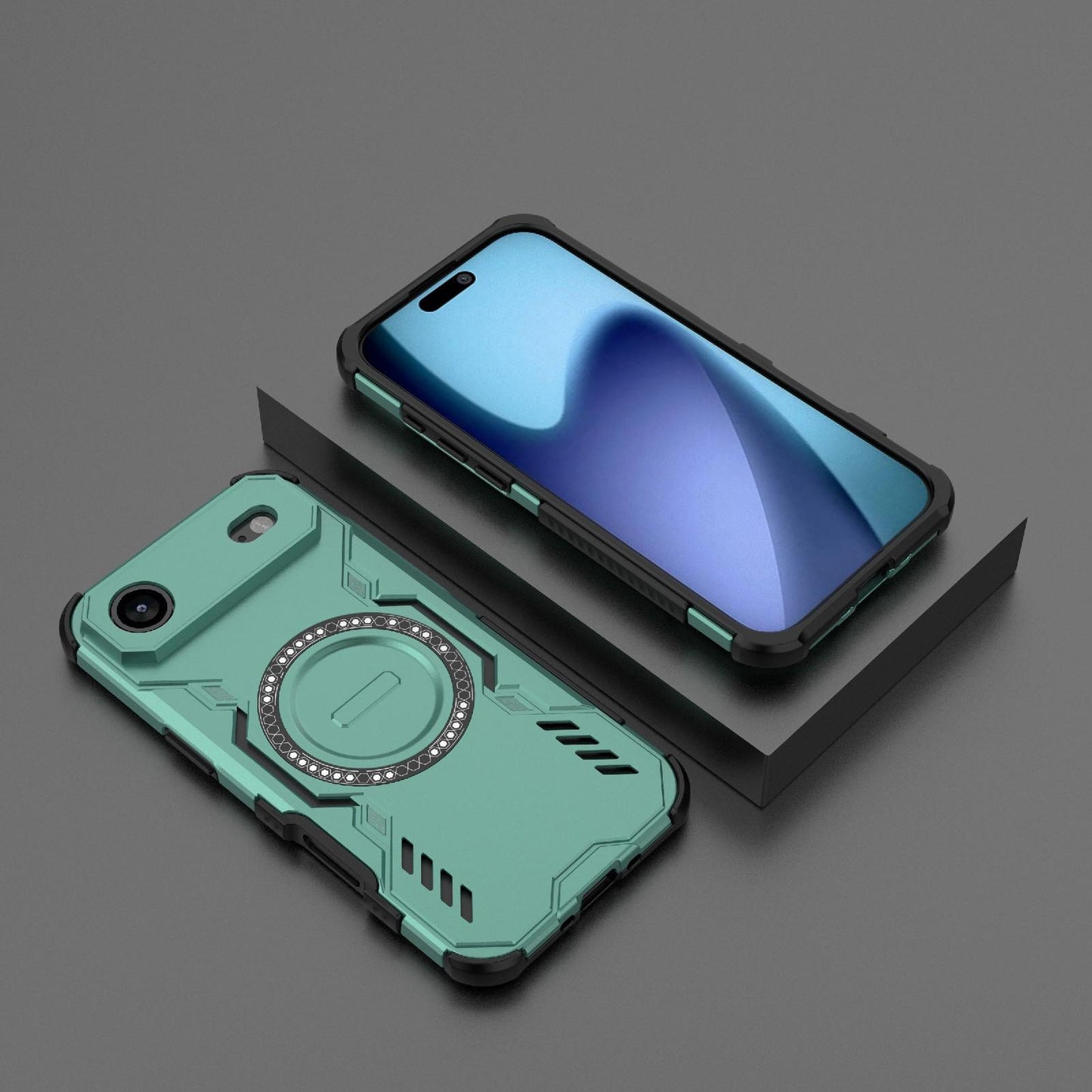 Apple iPhone Air Butterfly Armor MagSafe Magnetic Ring Shockproof Protective Phone Case with Stand