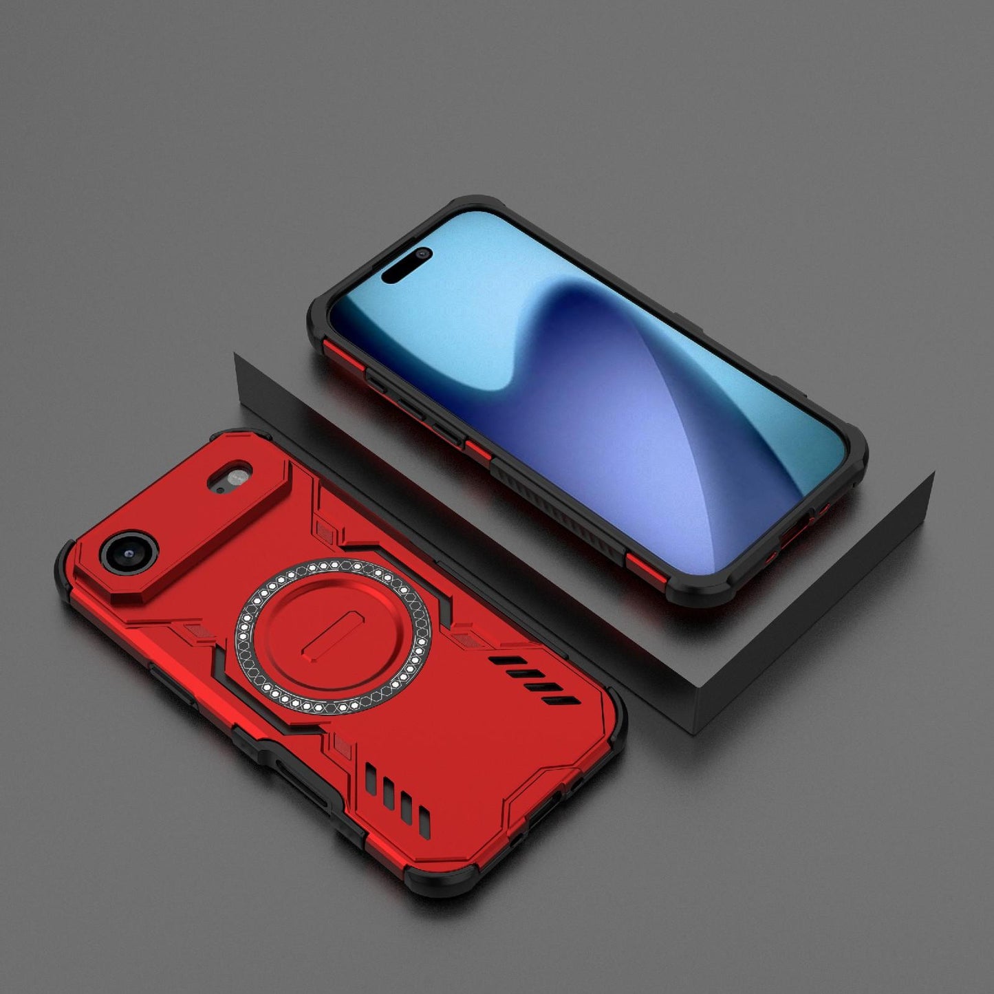 Apple iPhone Air Butterfly Armor MagSafe Magnetic Ring Shockproof Protective Phone Case with Stand