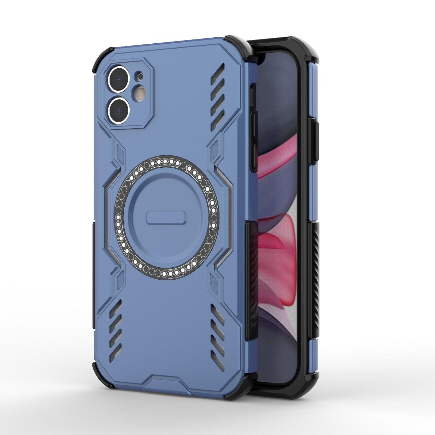 Apple iPhone 11 Butterfly Armor MagSafe Magnetic Ring Shockproof Protective Phone Case with Stand