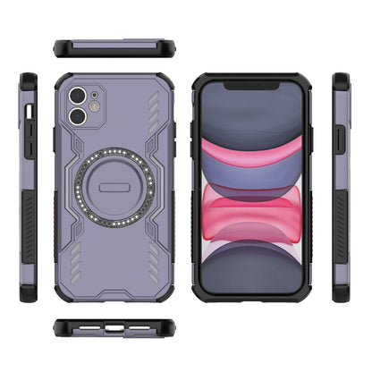 Apple iPhone 11 Butterfly Armor MagSafe Magnetic Ring Shockproof Protective Phone Case with Stand
