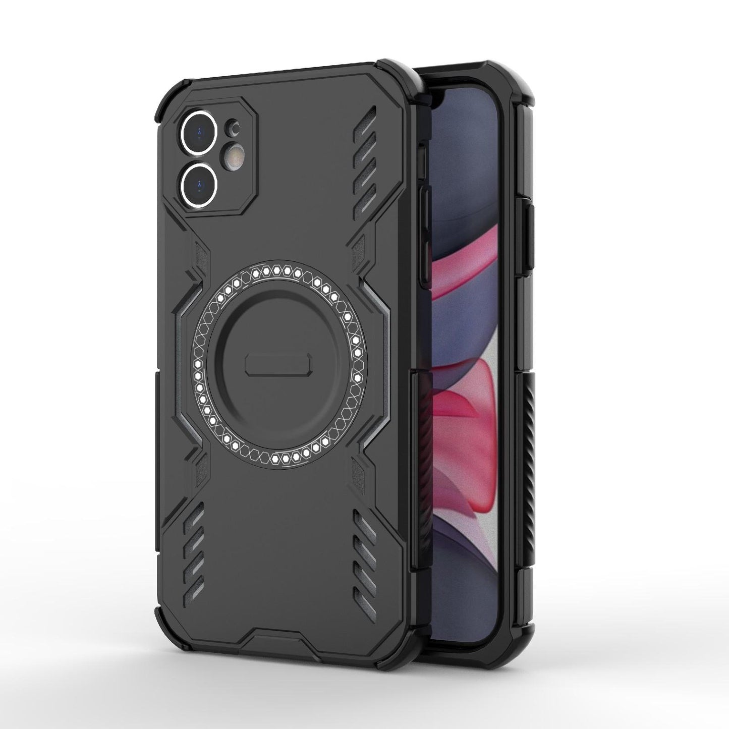 Apple iPhone 11 Butterfly Armor MagSafe Magnetic Ring Shockproof Protective Phone Case with Stand