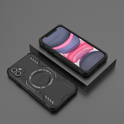 Apple iPhone 11 Butterfly Armor MagSafe Magnetic Ring Shockproof Protective Phone Case with Stand