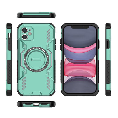 Apple iPhone 11 Butterfly Armor MagSafe Magnetic Ring Shockproof Protective Phone Case with Stand