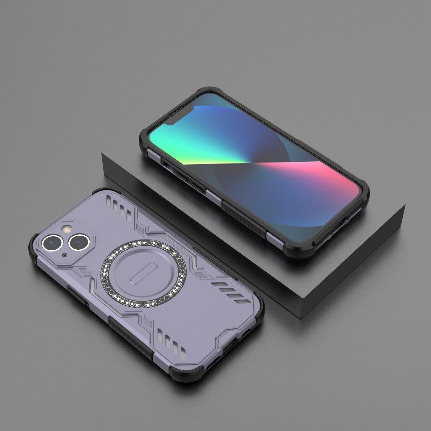 Apple iPhone 13 Butterfly Armor MagSafe Magnetic Ring Shockproof Protective Phone Case with Stand