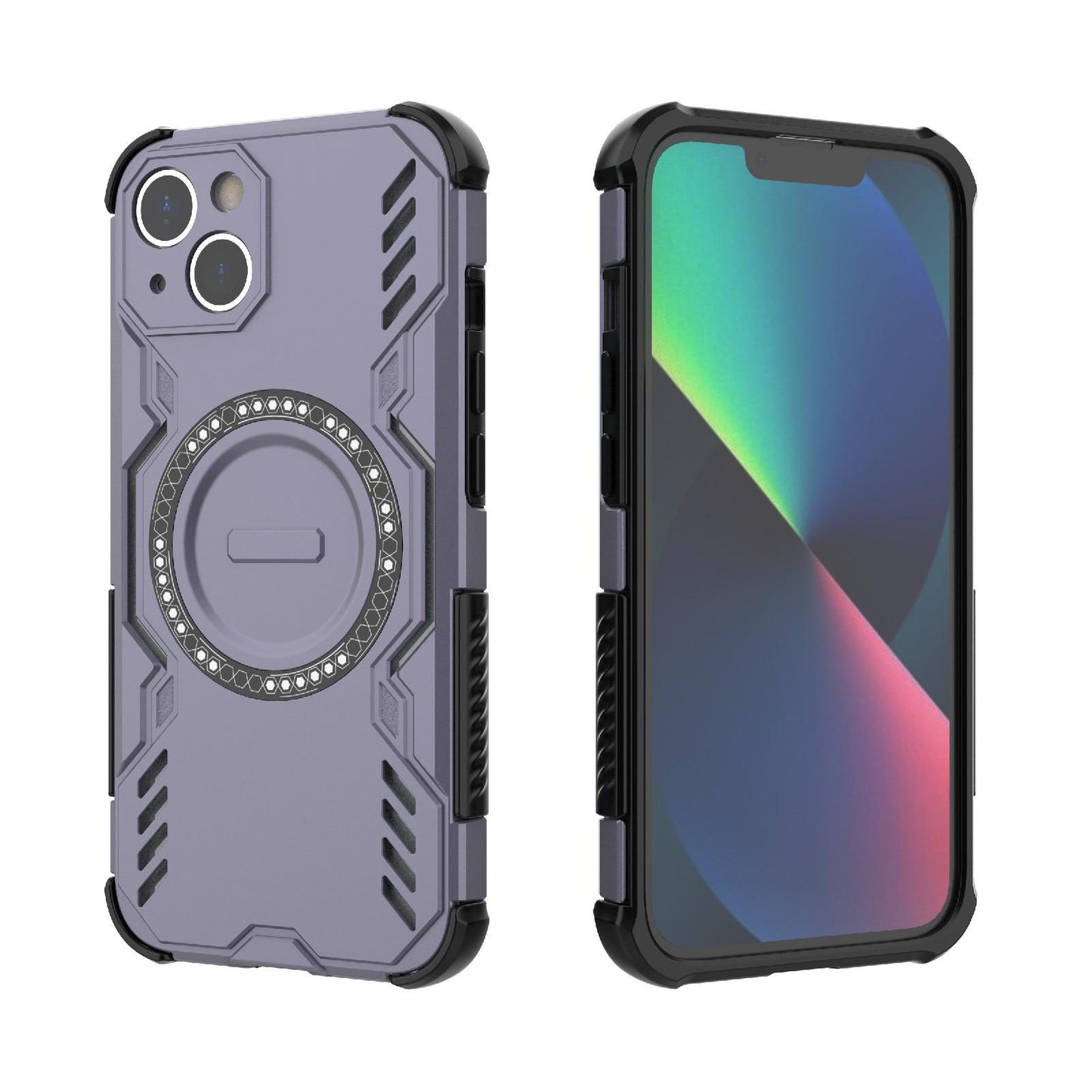 Apple iPhone 13 Butterfly Armor MagSafe Magnetic Ring Shockproof Protective Phone Case with Stand
