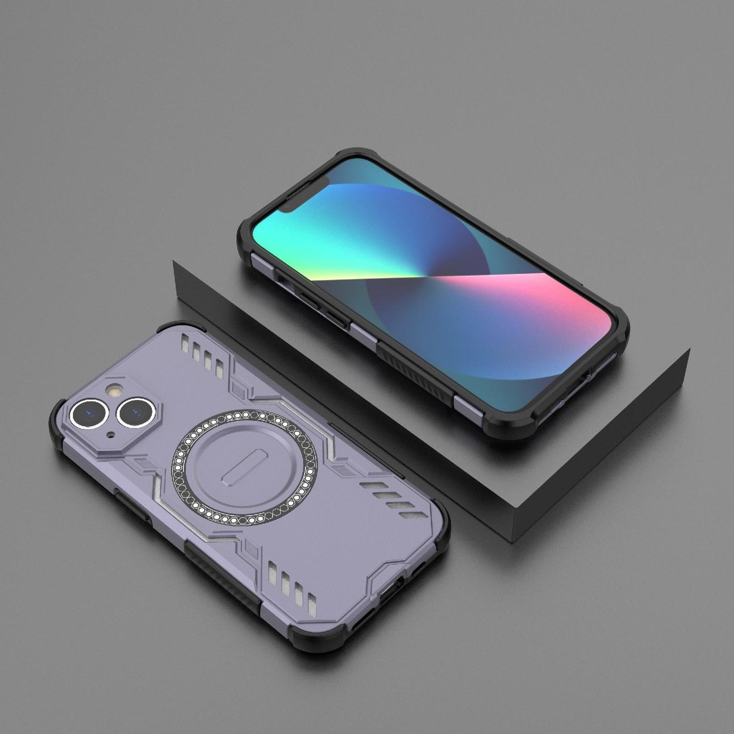 Apple iPhone 14 Butterfly Armor MagSafe Magnetic Ring Shockproof Protective Phone Case with Stand