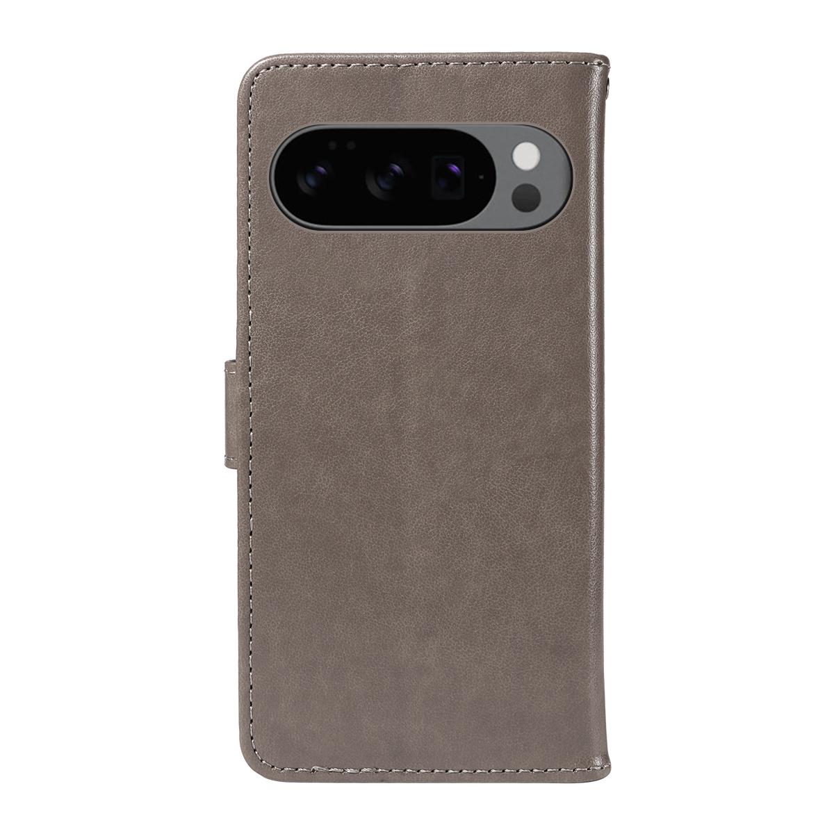 For Google Pixel 10 Cat and Bee Embossed Flip Leather Phone Case Wallet Cover with Card Slots Cash Pocket Magnetic Stand Protective Shockproof TPU PU Leather Case with Wrist Strap
