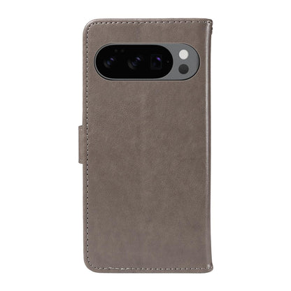 For Google Pixel 10 Cat and Bee Embossed Flip Leather Phone Case Wallet Cover with Card Slots Cash Pocket Magnetic Stand Protective Shockproof TPU PU Leather Case with Wrist Strap