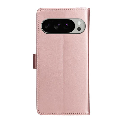 For Google Pixel 10 Pro XL 5G Cat and Bee Embossed Flip Leather Phone Case Wallet Cover with Card Slots Cash Pocket Magnetic Stand Protective Shockproof TPU PU Leather Case with Wrist Strap