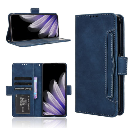 OPPO Find N5 Skin Feel PU Leather Wallet Phone Case with Card Slots, Cash Pocket, Magnetic Closure, Built-In Stand, Full Protection TPU Cover