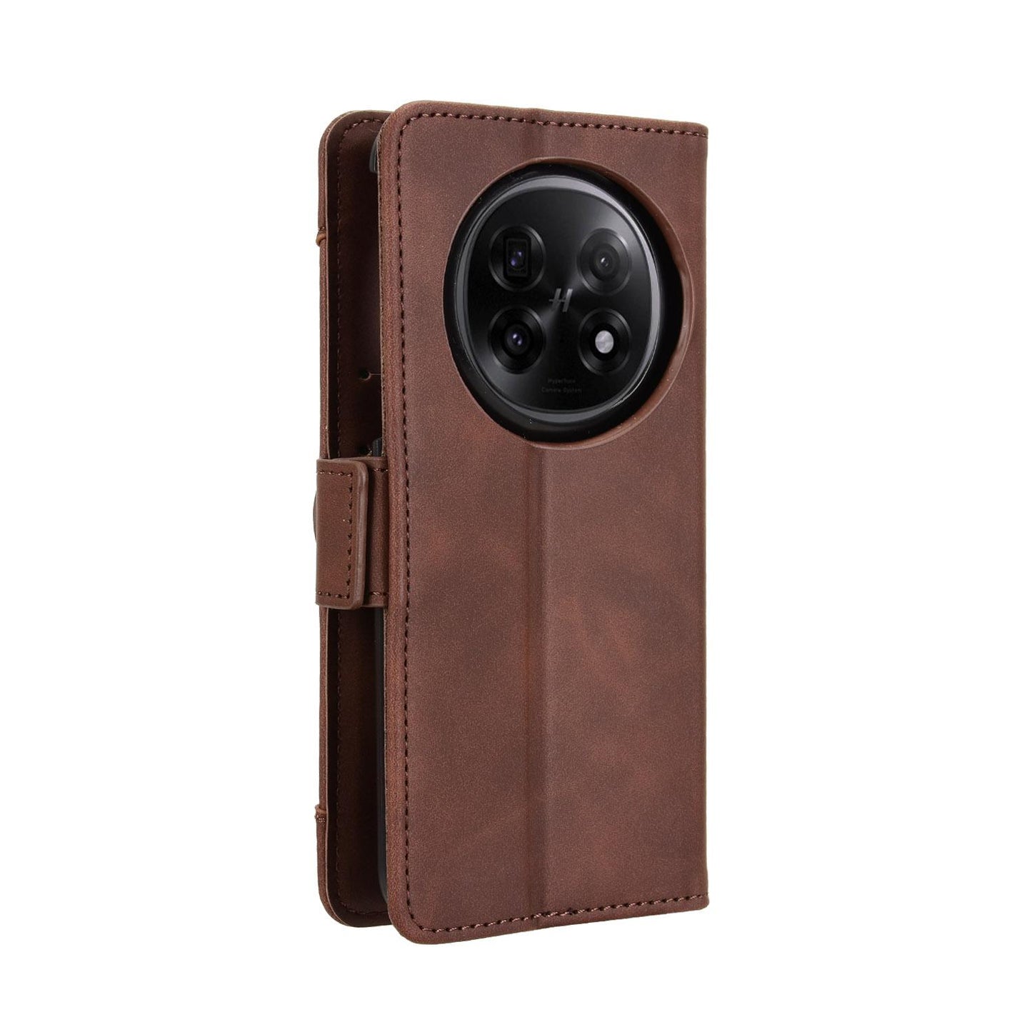 OPPO Find N5 Skin Feel PU Leather Wallet Phone Case with Card Slots, Cash Pocket, Magnetic Closure, Built-In Stand, Full Protection TPU Cover