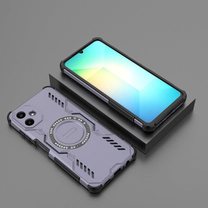 Samsung Galaxy A06 4G Butterfly Armor MagSafe Magnetic Ring Shockproof Protective Phone Case with Stand