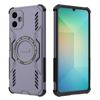 Samsung Galaxy A06 4G Butterfly Armor MagSafe Magnetic Ring Shockproof Protective Phone Case with Stand