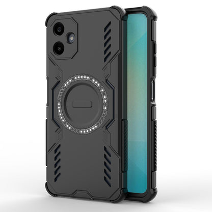 Samsung Galaxy A06 4G Butterfly Armor MagSafe Magnetic Ring Shockproof Protective Phone Case with Stand