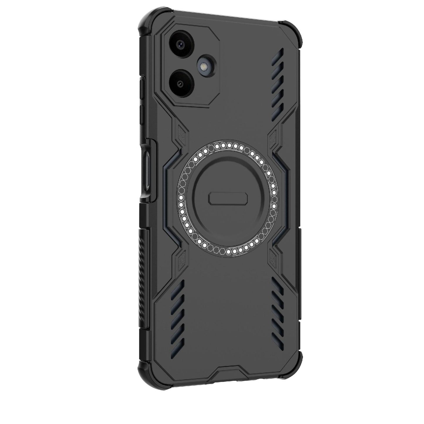 Samsung Galaxy A06 4G Butterfly Armor MagSafe Magnetic Ring Shockproof Protective Phone Case with Stand