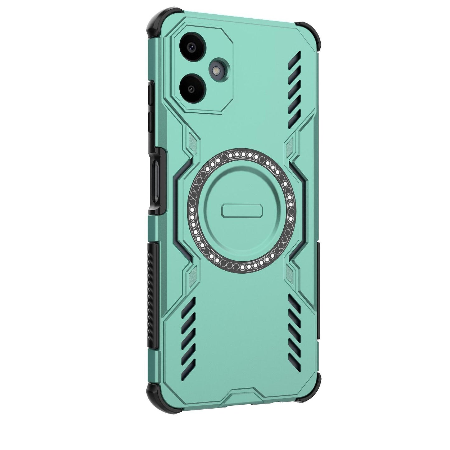 Samsung Galaxy A06 4G Butterfly Armor MagSafe Magnetic Ring Shockproof Protective Phone Case with Stand