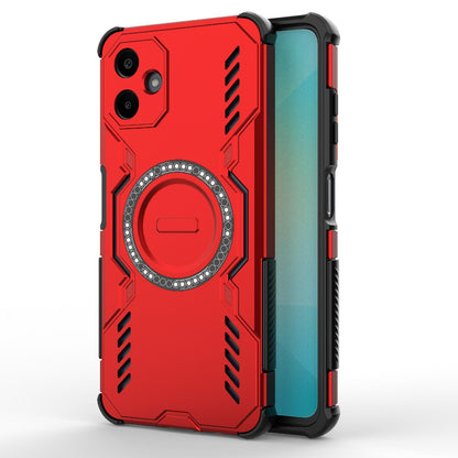 Samsung Galaxy A06 4G Butterfly Armor MagSafe Magnetic Ring Shockproof Protective Phone Case with Stand