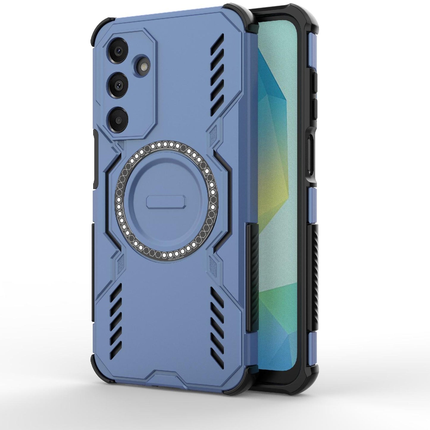 Samsung Galaxy A16 5G Butterfly Armor MagSafe Magnetic Ring Shockproof Protective Phone Case with Stand