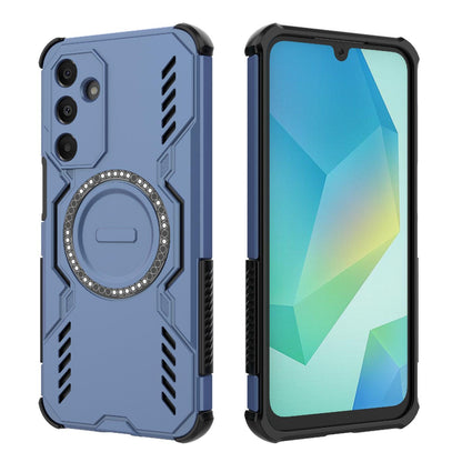 Samsung Galaxy A16 5G Butterfly Armor MagSafe Magnetic Ring Shockproof Protective Phone Case with Stand