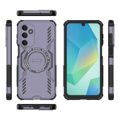 Samsung Galaxy A16 5G Butterfly Armor MagSafe Magnetic Ring Shockproof Protective Phone Case with Stand
