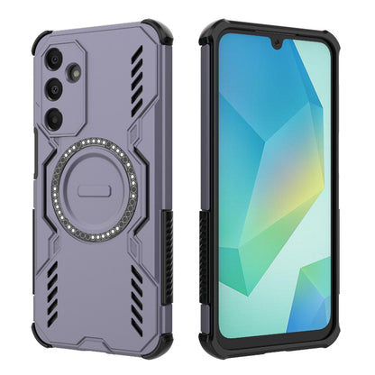 Samsung Galaxy A16 5G Butterfly Armor MagSafe Magnetic Ring Shockproof Protective Phone Case with Stand