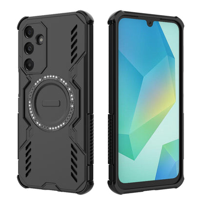 Samsung Galaxy A16 5G Butterfly Armor MagSafe Magnetic Ring Shockproof Protective Phone Case with Stand