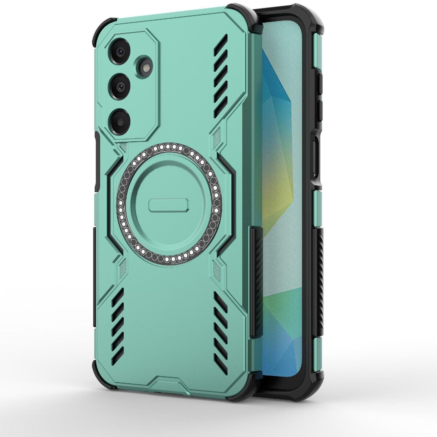 Samsung Galaxy A16 5G Butterfly Armor MagSafe Magnetic Ring Shockproof Protective Phone Case with Stand