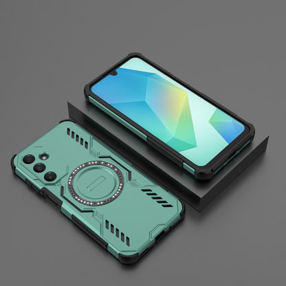 Samsung Galaxy A16 5G Butterfly Armor MagSafe Magnetic Ring Shockproof Protective Phone Case with Stand