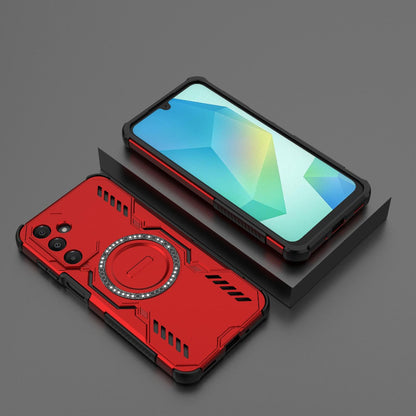 Samsung Galaxy A16 5G Butterfly Armor MagSafe Magnetic Ring Shockproof Protective Phone Case with Stand