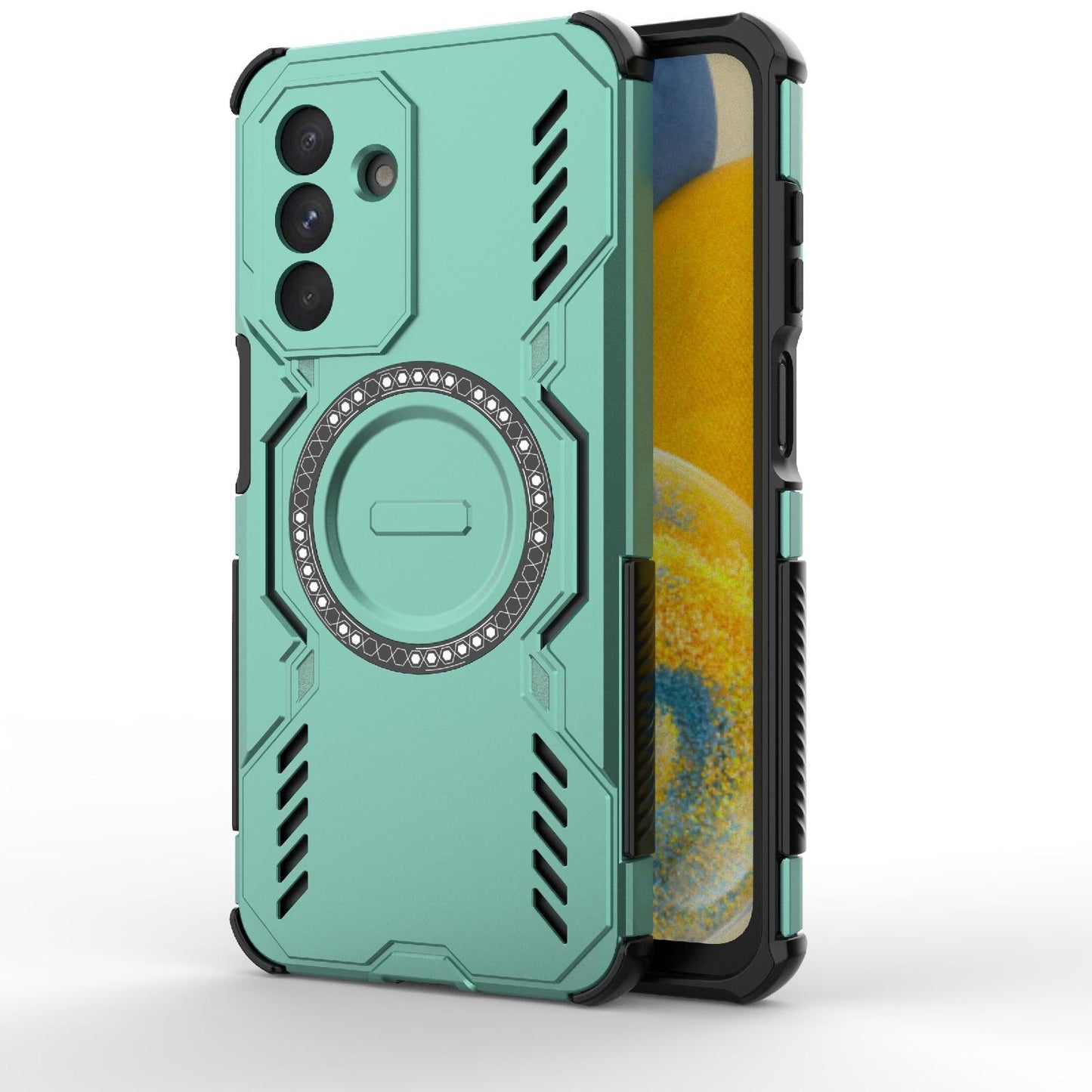 Samsung Galaxy A26 5G Butterfly Armor MagSafe Magnetic Ring Shockproof Protective Phone Case with Stand
