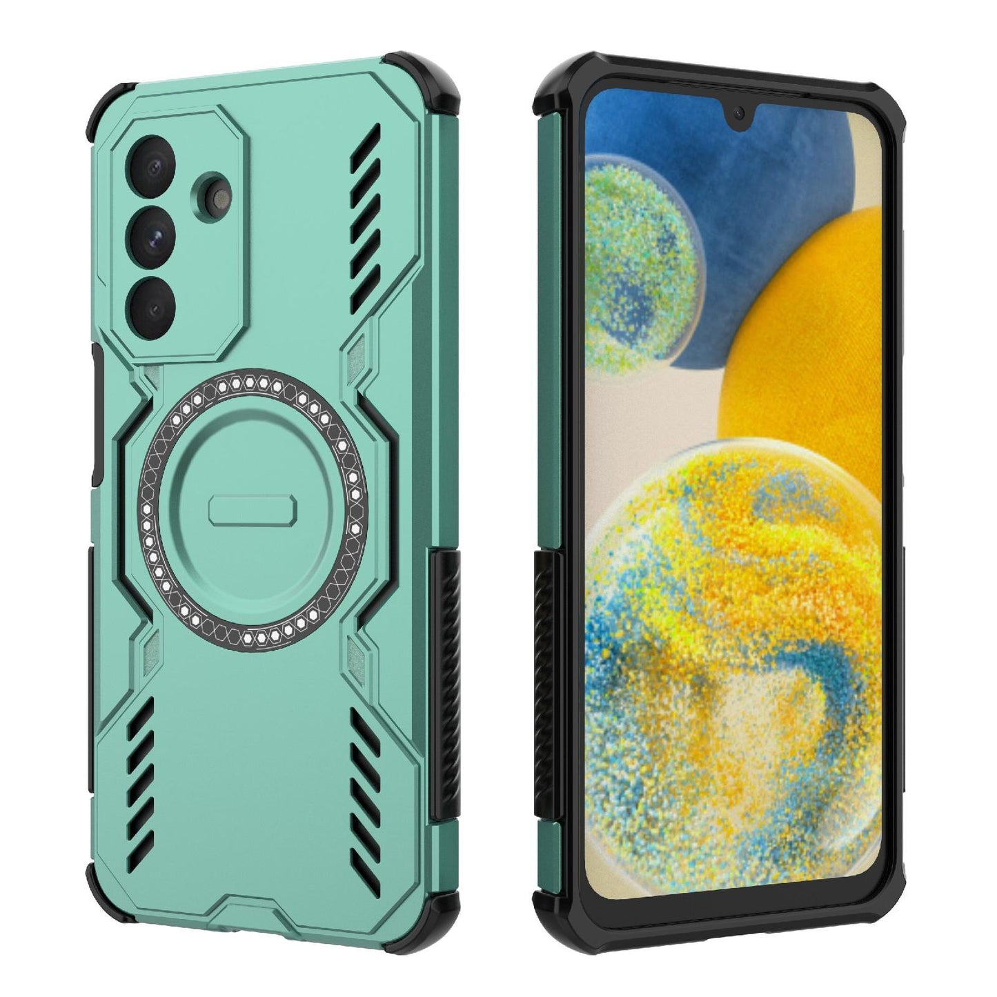 Samsung Galaxy A26 5G Butterfly Armor MagSafe Magnetic Ring Shockproof Protective Phone Case with Stand